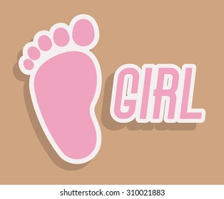 Baby shower digital design, vector illustration eps 10