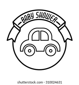 Baby shower digital design, vector illustration eps 10
