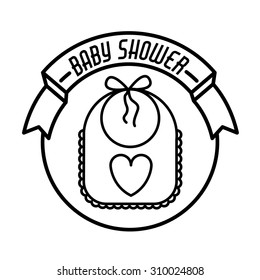 Baby shower digital design, vector illustration eps 10