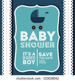 Baby Shower digital design, vector illustration eps 10