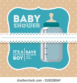 Baby Shower digital design, vector illustration eps 10