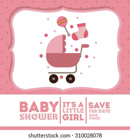 Baby Shower digital design, vector illustration eps 10