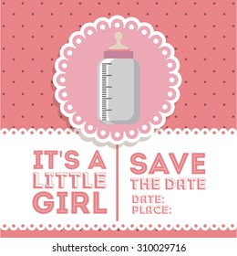 Baby Shower digital design, vector illustration eps 10