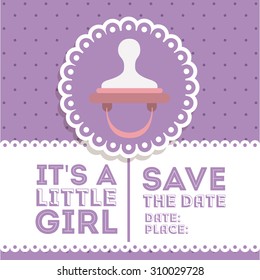Baby Shower digital design, vector illustration eps 10