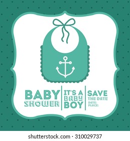 Baby Shower digital design, vector illustration eps 10