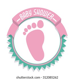 Baby Shower digital design, vector illustration eps 10