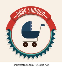 Baby Shower digital design, vector illustration eps 10