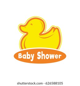 Baby shower with duck toy design