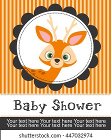 baby shower. forest deer. Vector illustration