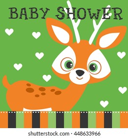 baby shower. forest deer. Vector illustration
