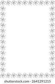 Baby shower frame. Doodle frame with colorful flower template. Cute empty frame box