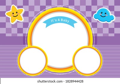 baby shower frame template. vector eps 10