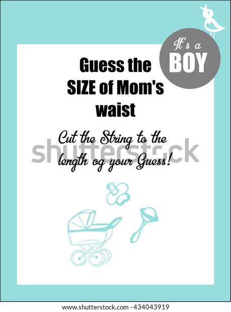 Baby Shower Game Guess Siz Moms Stock Vector Royalty Free 434043919