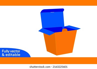 Baby shower gift box, party favor bridal box Dieline template and 3D box