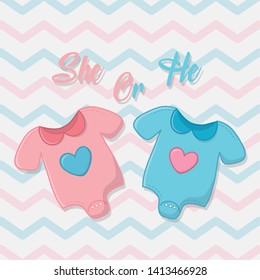 Baby shower of a girl and boy design