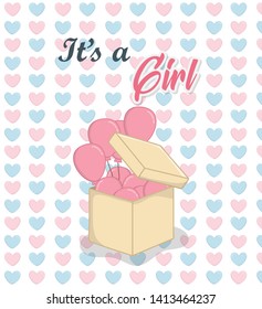 Baby shower of a girl design
