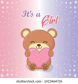 Baby shower of a girl design