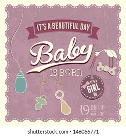 Baby Shower Girl Invitation for beautiful day