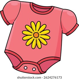 Baby Shower Baby Girl Onesie Cartoon Clipart 