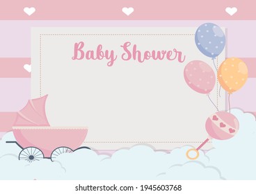 Baby Shower Girl Pink Invitation