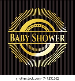 Baby Shower gold shiny emblem