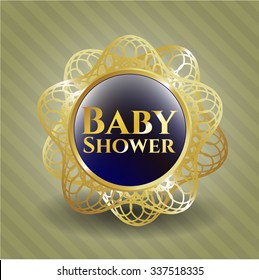 Baby Shower golden emblem
