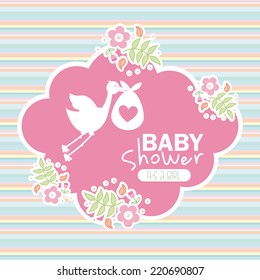baby shower graphic design , vector illustration