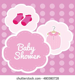 Baby shower graphic design, Vector illustration