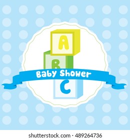 Baby shower graphic design, Vector illustration