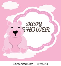 Baby shower graphic design, Vector illustration