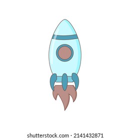 Baby shower greeting card for boys with rocket