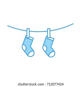 baby shower greeting socks hanging celebration