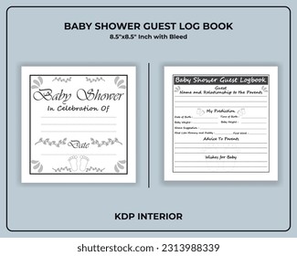 Baby Shower Guest Log Book Template