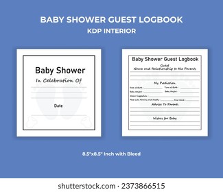 Baby Shower Guest Logbook KDP Interior