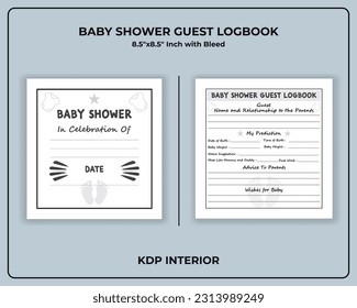 Baby Shower Guest Logbook Template