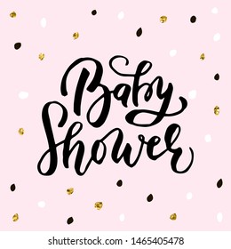 Baby Shower Handwritten Lettering Quote Posters Stock Vector (Royalty ...