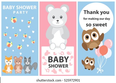 Baby shower, Happy birthday card, Invitation card, greeting card,Baby card, Bear vector illustration.