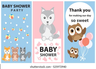 Baby shower, Happy birthday card, Invitation card, greeting card,Baby card, Dog vector illustration.