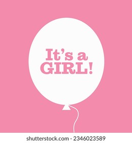 Baby shower He or she Boy or Girl gender reveal its a boy its a girl it's a boy it's a girl text with balloon