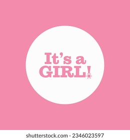 Baby shower He or she Boy or Girl gender reveal its a boy its a girl it's a boy it's a girl text with dots