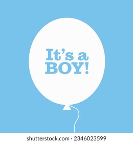 Baby shower He or she Boy or Girl gender reveal its a boy its a girl it's a boy it's a girl text with balloon