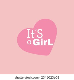 Baby shower He or she Boy or Girl gender reveal its a boy its a girl it's a boy it's a girl text with heart