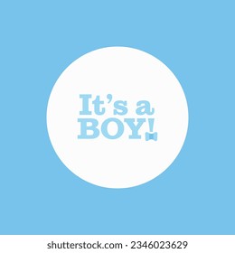 Baby shower He or she Boy or Girl gender reveal its a boy its a girl it's a boy it's a girl text with dots