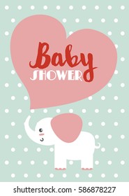 baby shower honoring card design. vector illustration