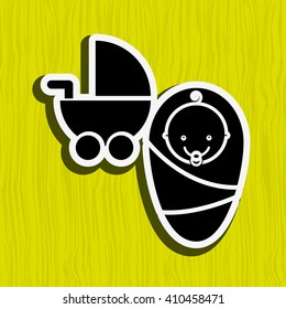baby shower icon design 