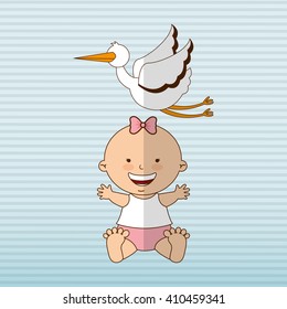 baby shower icon design 