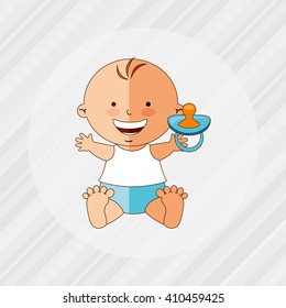 baby shower icon design 