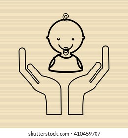 baby shower icon design 
