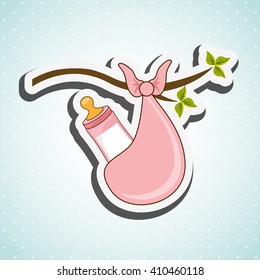 baby shower icon design 