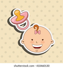 baby shower icon design 